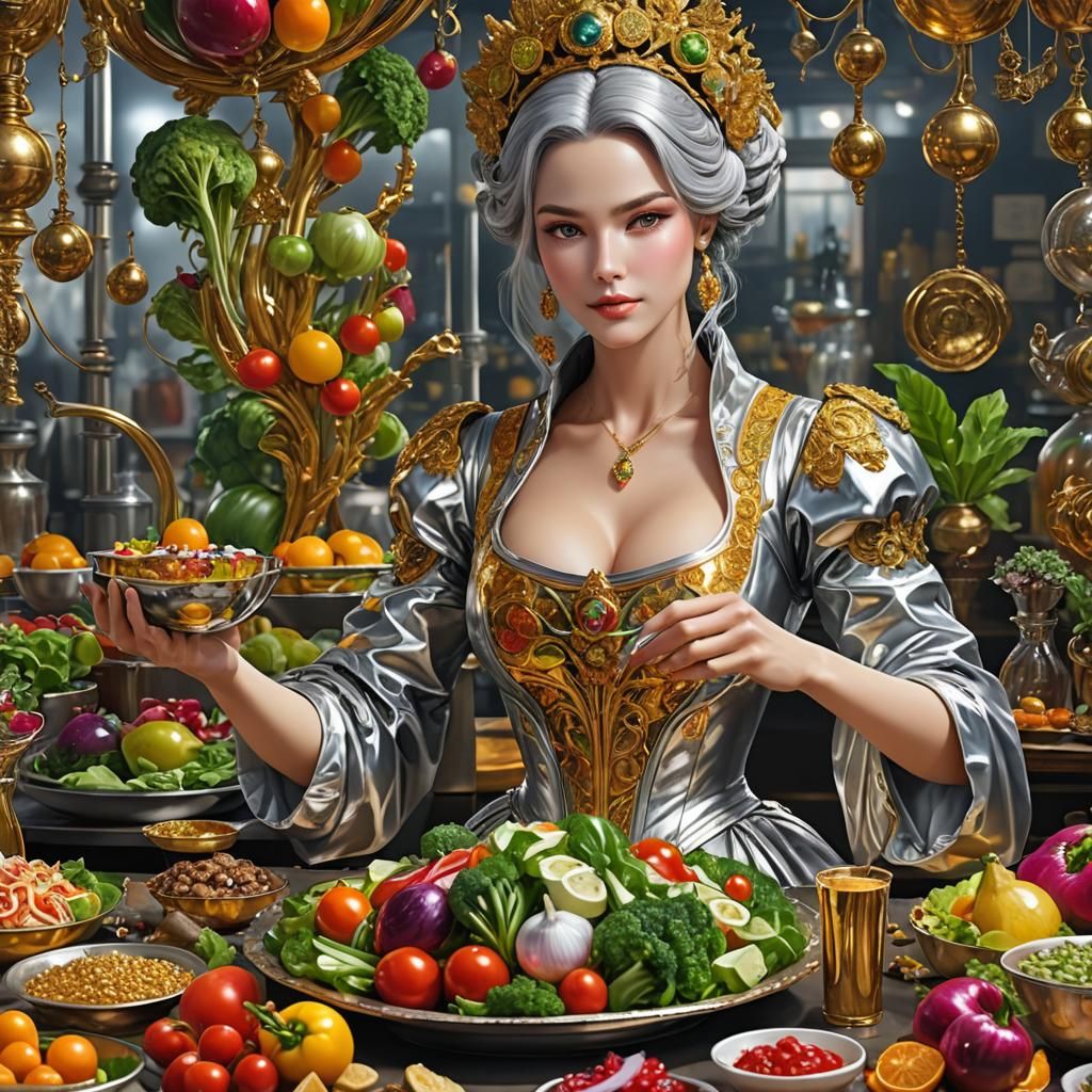 Alchemist Transforms Salad into Gold in Hyperreal Detail