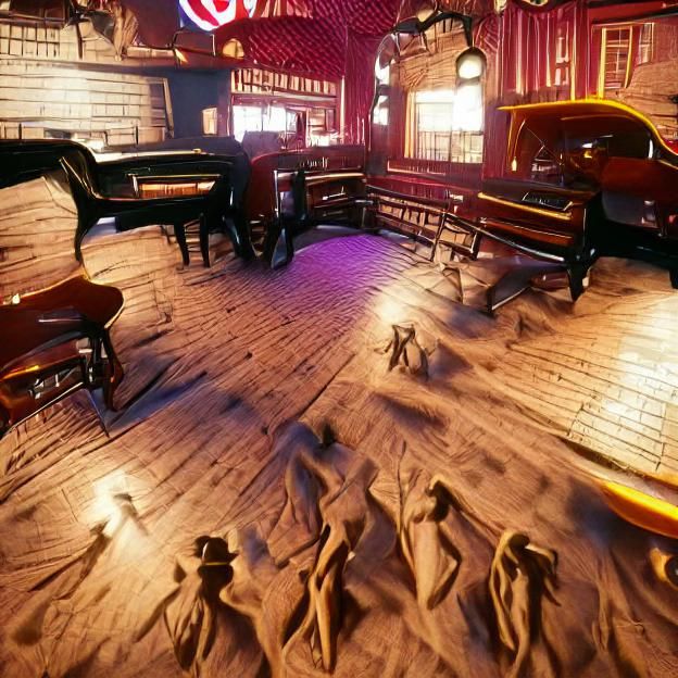 Ghostly Apparition in a Western Saloon