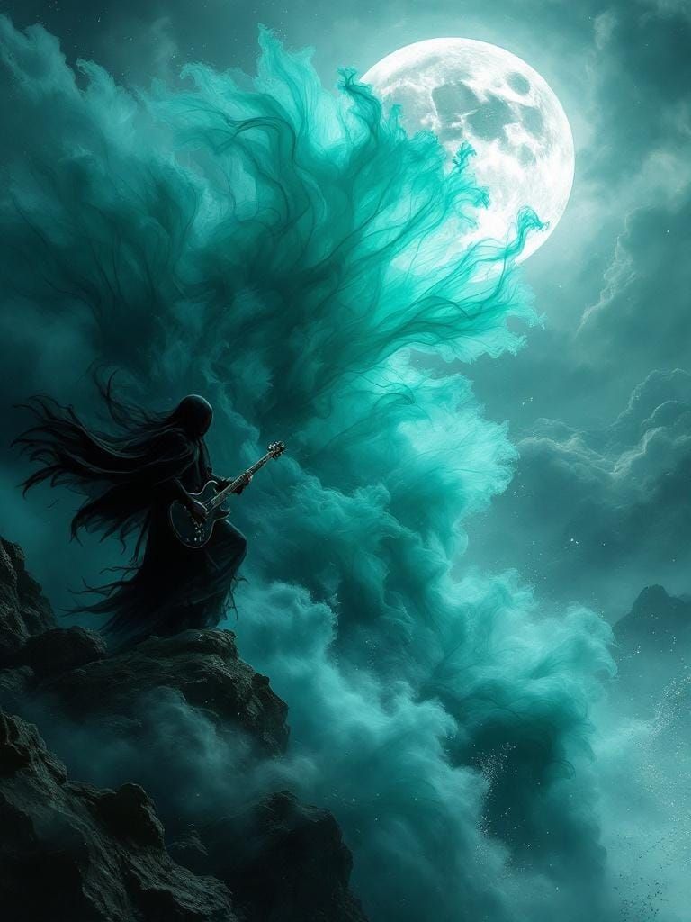 Ethereal Rock Band in Turquoise Storm