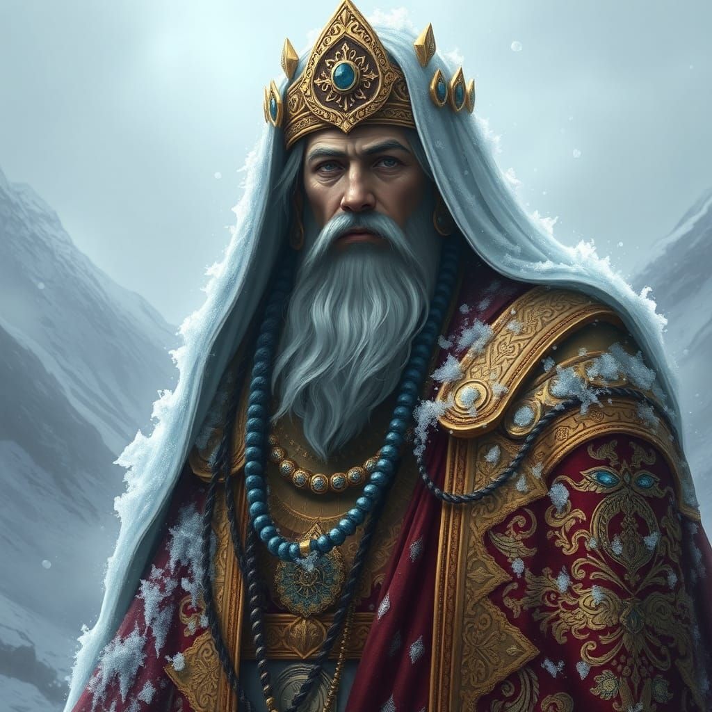 Frozen Persian god