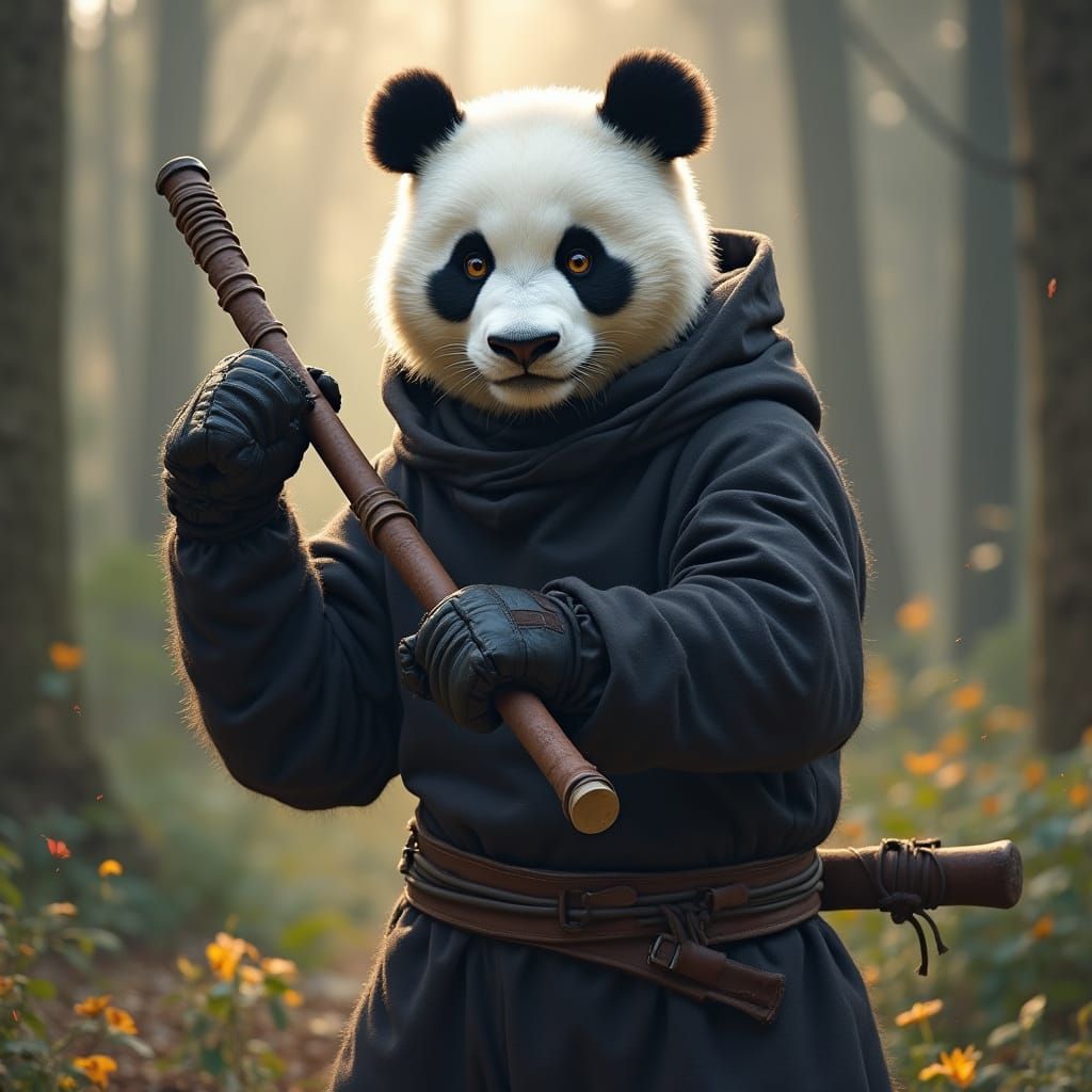 Panda as Ninja: A Digital Rendition