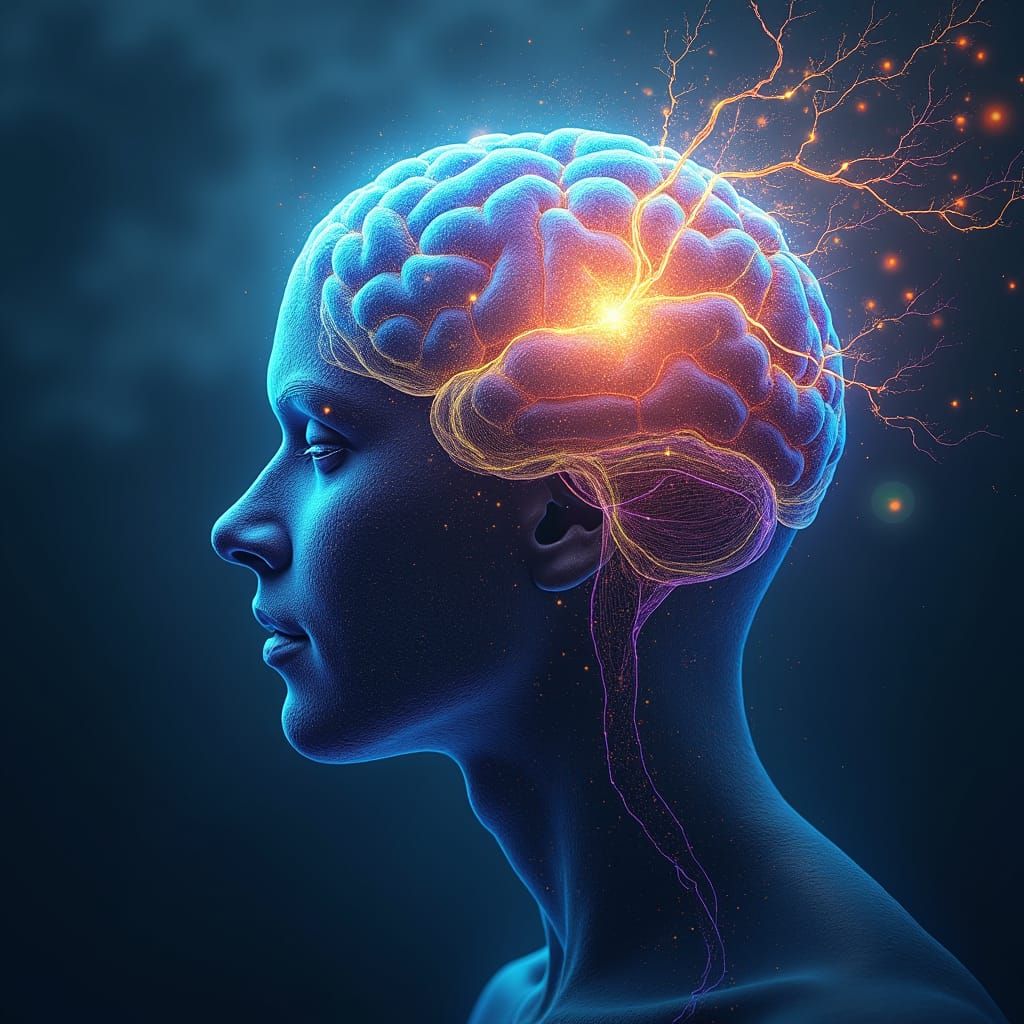 Glowing Neural Network: A Fantastical Brain Aurora