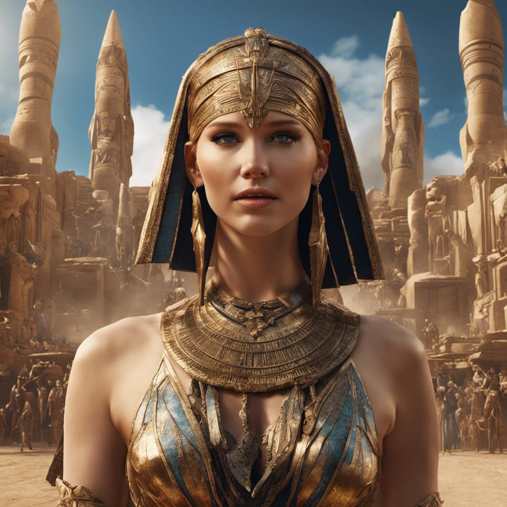 Jennifer Lawrence as Egyptian Queen: Digital Art