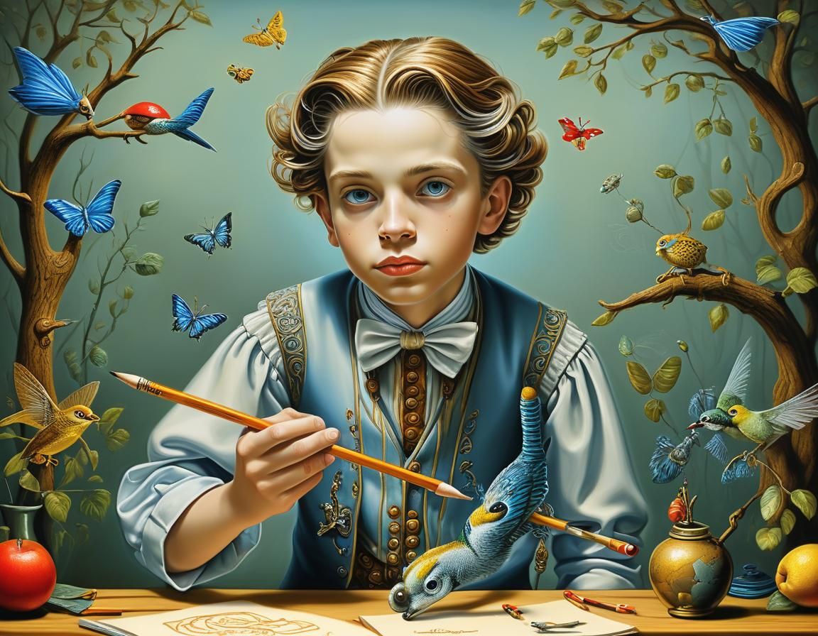 Drawing Comes to Life in Surrealist Style