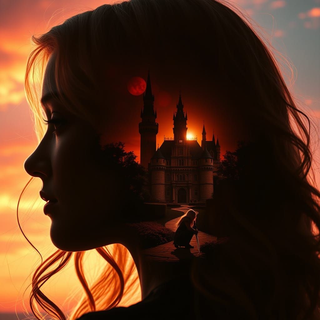 Ethereal Fantasy Castle Silhouette