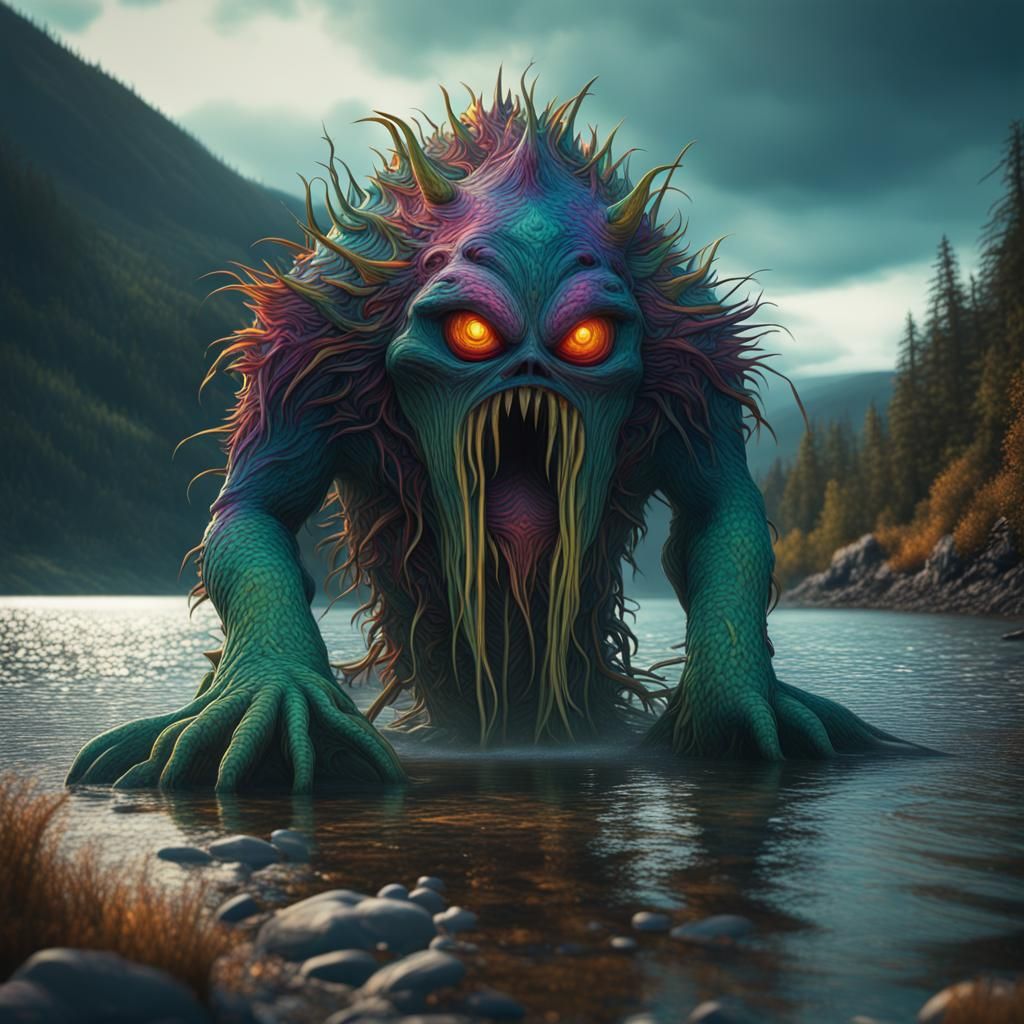 Surreal Loch Monster Stalks Shoreline in UHD