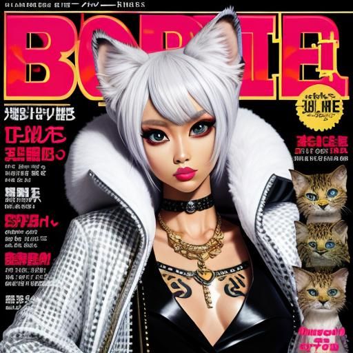 Feline Alien Onee Gyaru Fashion Magazine Cover
