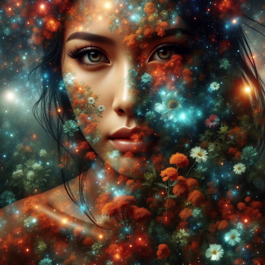 Double Exposure Flux in Bold Aesthetic