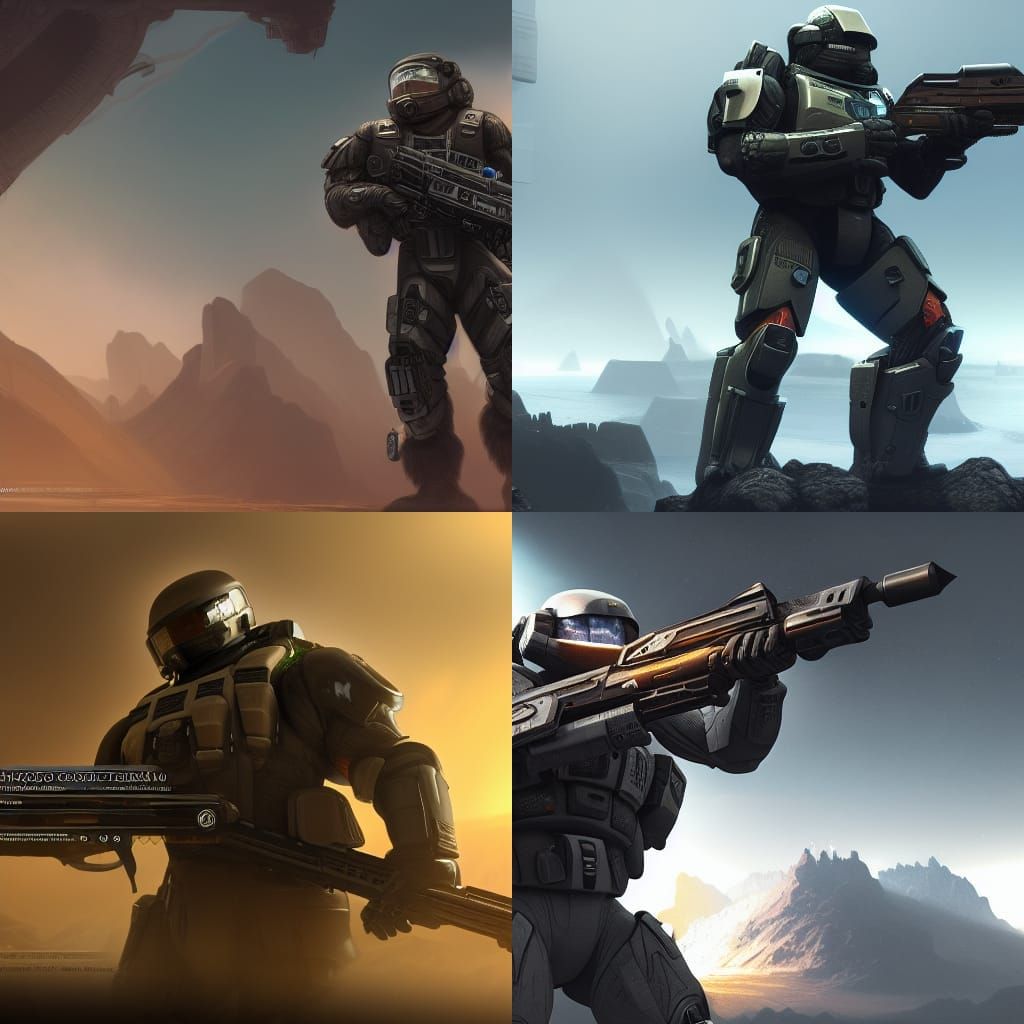 ODST Heavy Gunner in Detailed Matte Painting