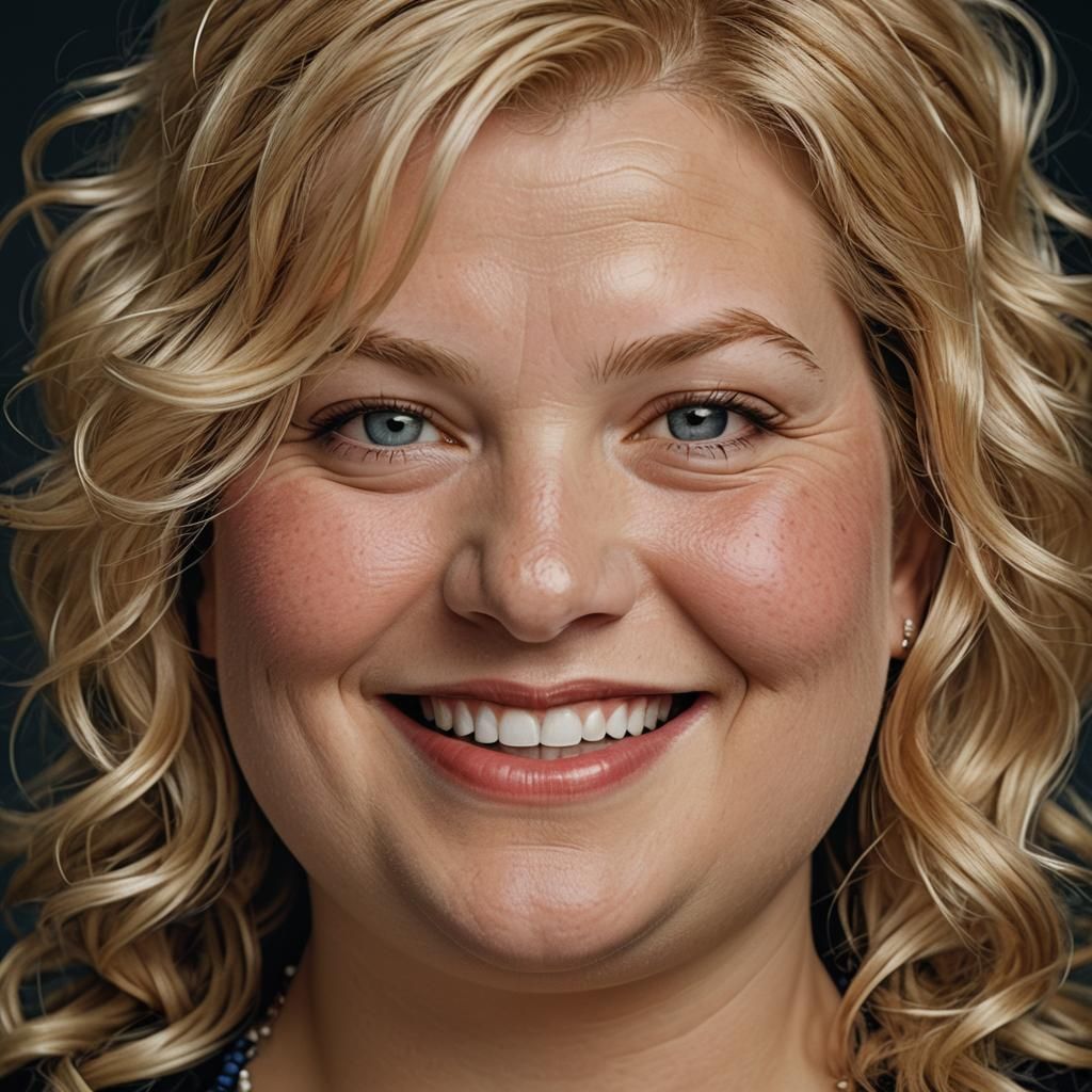 Smiling Blonde Magician Portrait in Professional Style