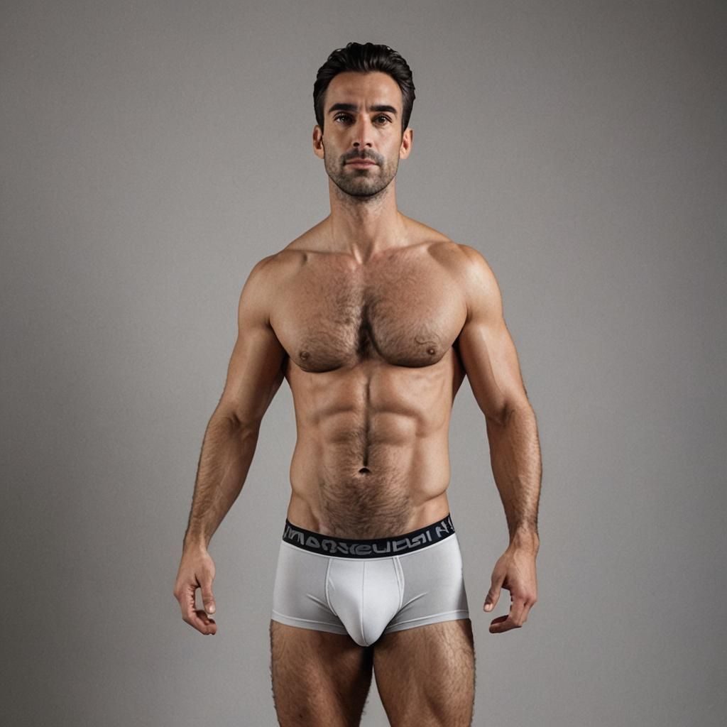 Man's Physique Highlighted in AI Generated Image