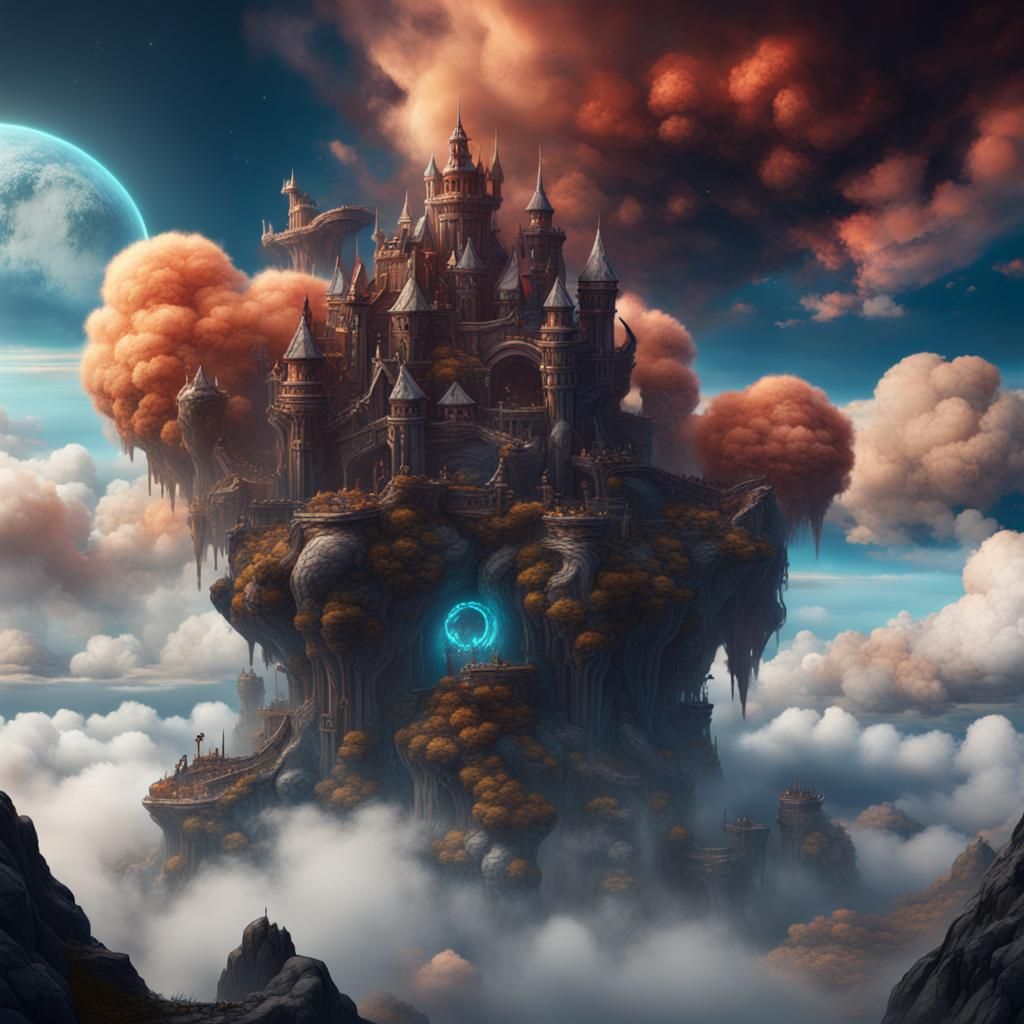 Cloud and Space Dungeon with Animal Monsters