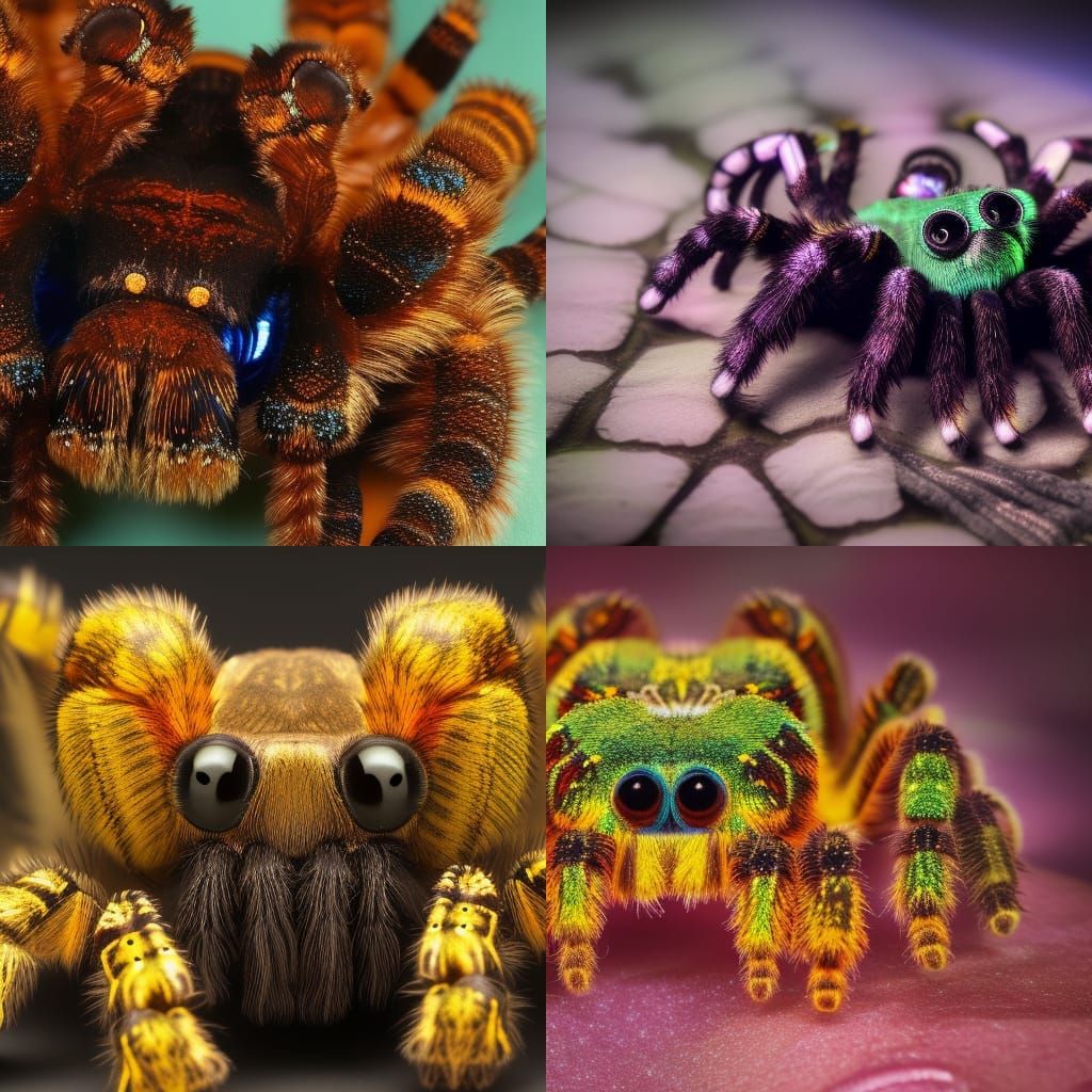 Gothic Pearlescent Tarantula in Dramatic Cinematic Lighting