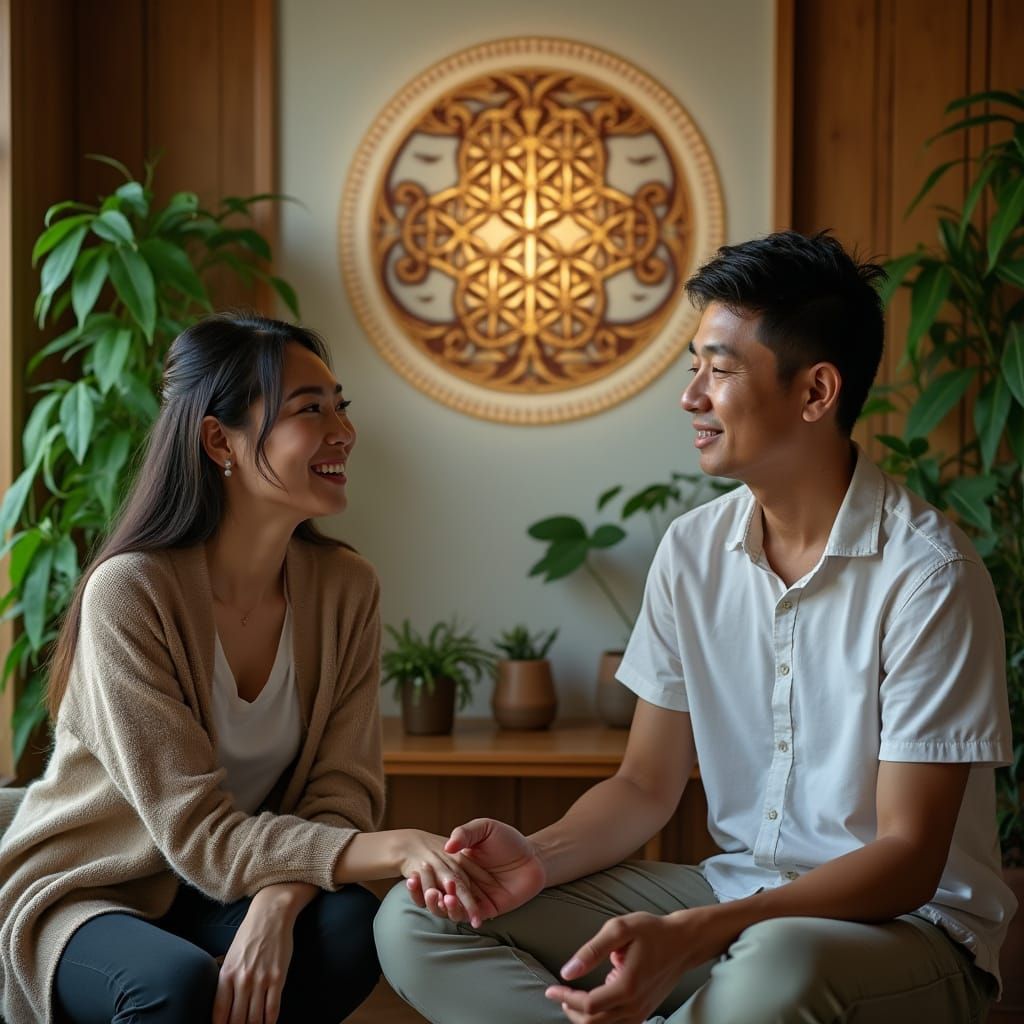 Compassionate Therapist in a Serene Natural Oasis