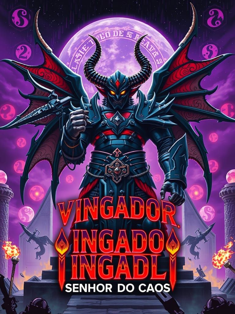 Vingador: Lord of Chaos in 80s Pop Art Style