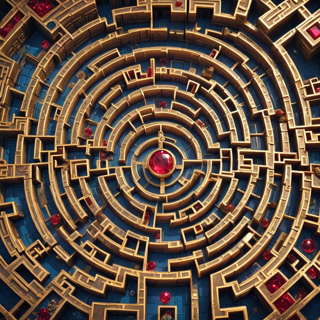 Jeweled Maze: Detailed Matte Painting in 8K