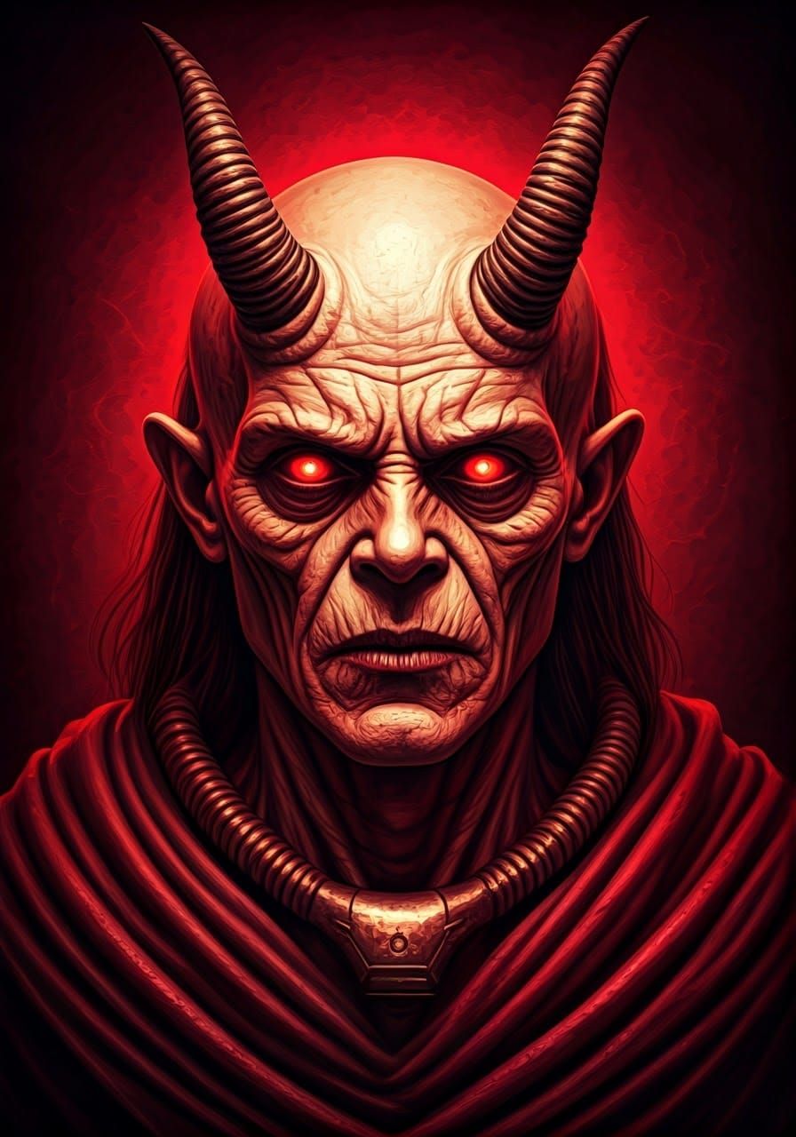 Surreal Nightmares in Dark Crimson Hues, Inspired by Futuris...