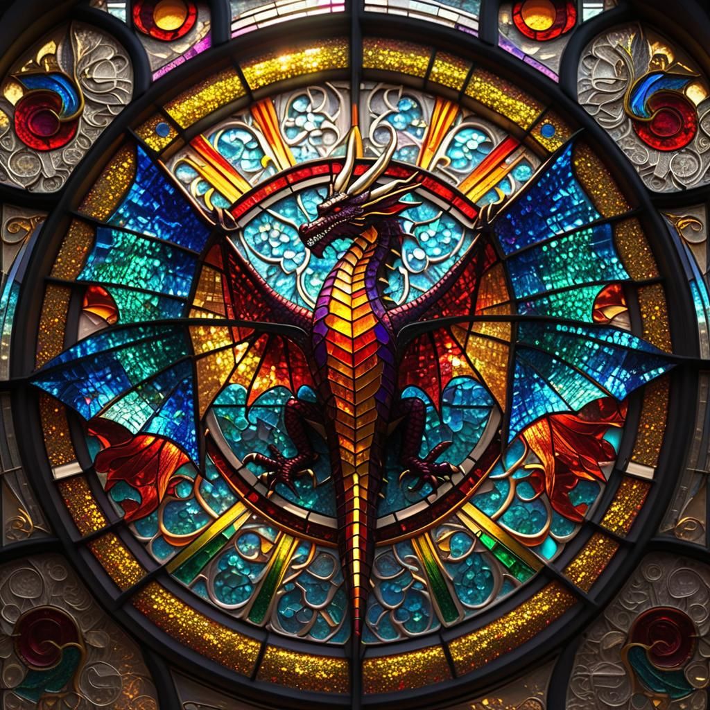 Stained Glass Dragon