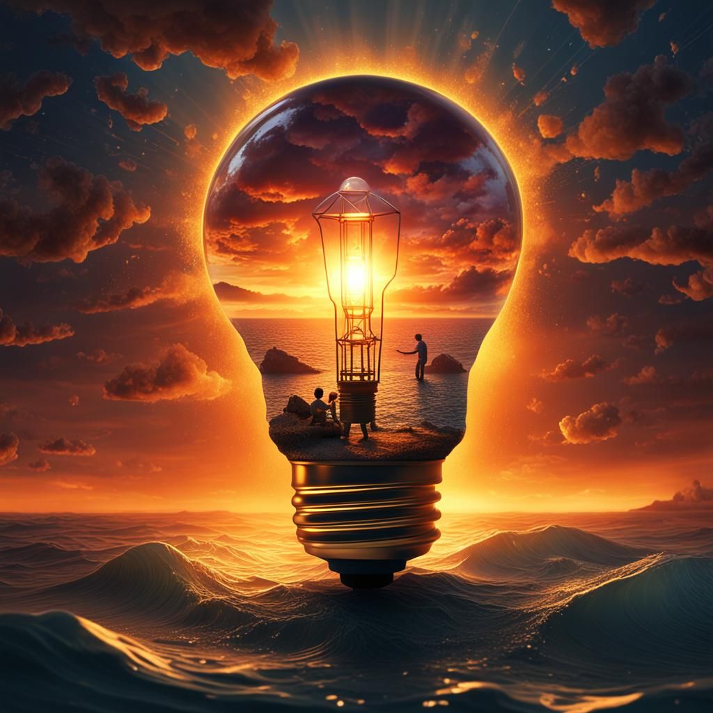 Sunset in a Lightbulb: Fantasy Concept Art