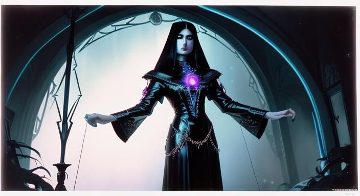 Space Ghost in Dark Fantasy Film Noir Style