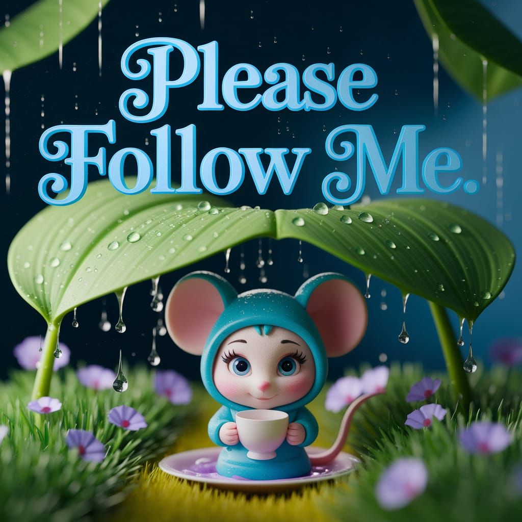 Charming Claymation Mouse Asks: Please Follow Me