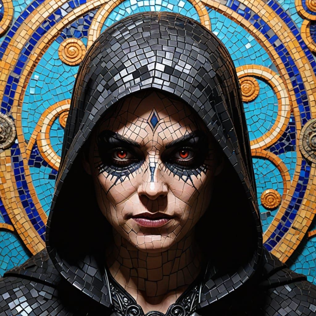 Dark Fantasy Mosaic Artwork