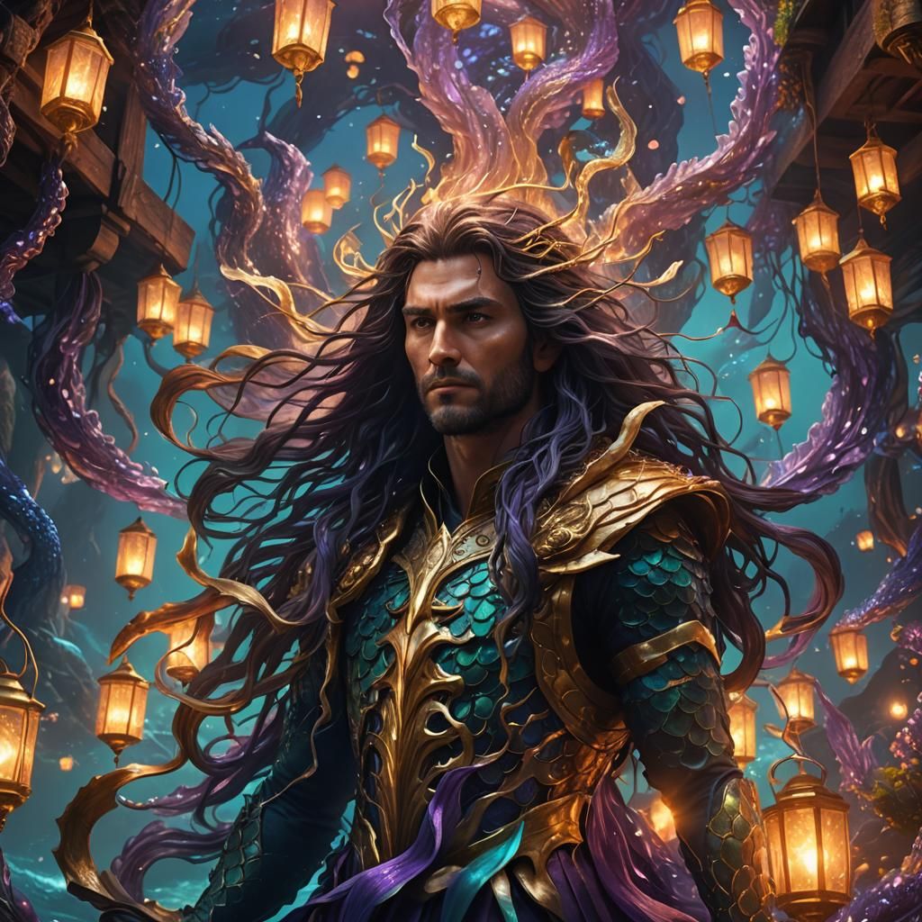 Siren's Deadly Allure: A Fantasy Oil Painting