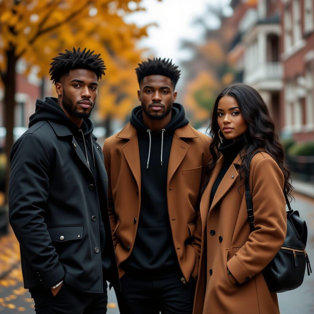 Diverse Group Enjoying a Moody Fall Day