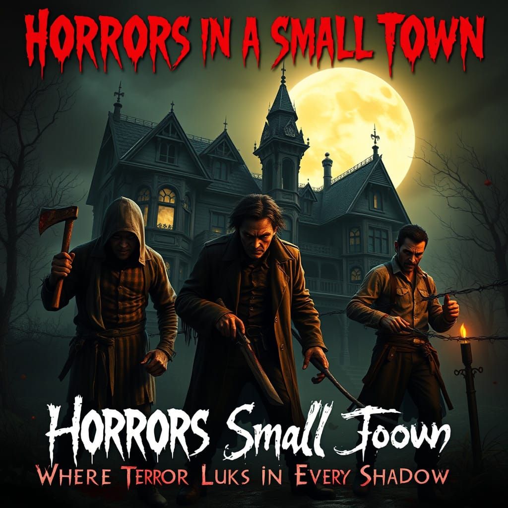 Eerie Victorian Horror Scene in Dark, Gothic Style