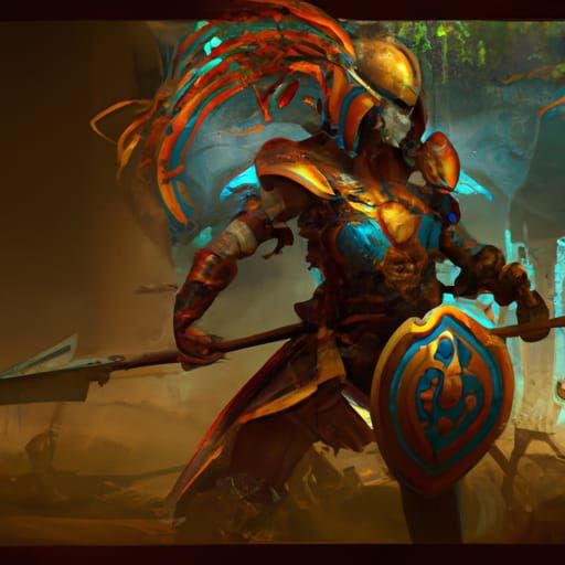 Dark Fantasy Female Warrior, Detailed Digital Art