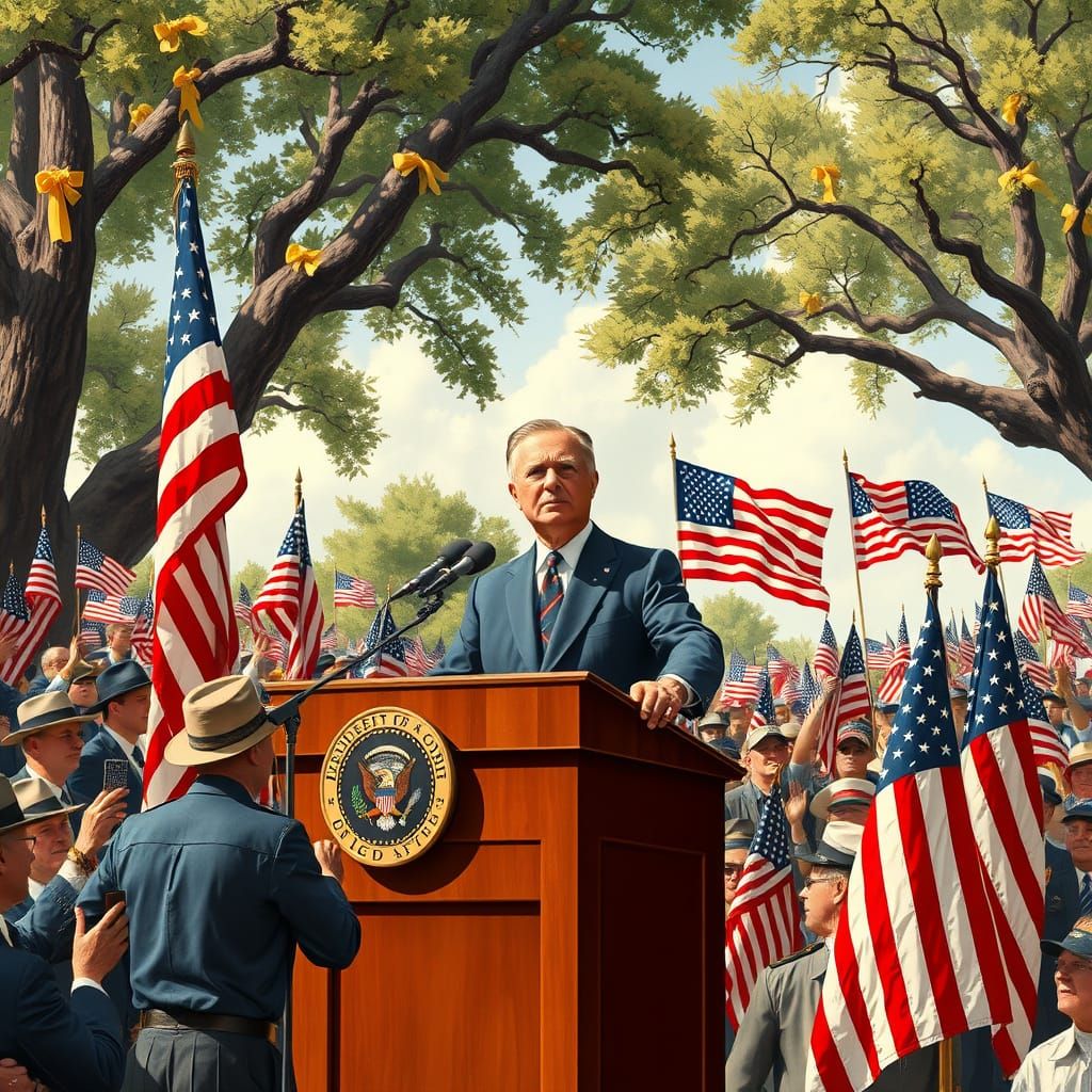 President Delivers Memorial Day Speech in American Realism S...