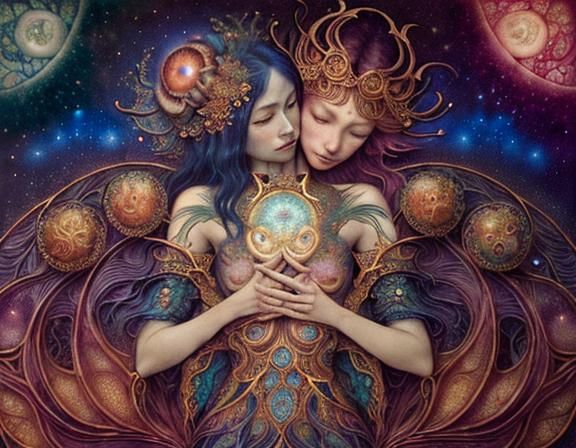 Embracing the Universe: Detailed Fairytale Art