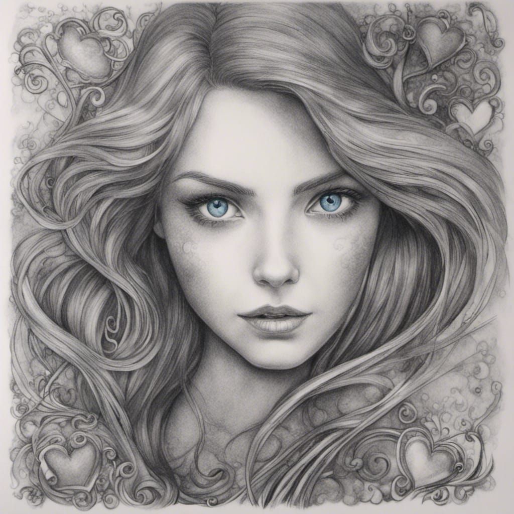 Ariel Mermaid with Sapphire Necklace in Charcoal