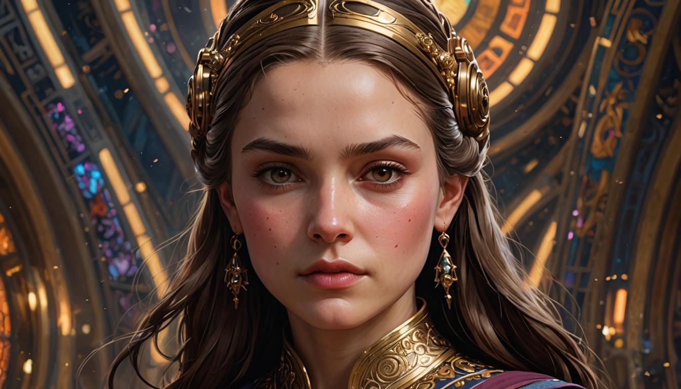 Padmé Amidala Portrait in Art Nouveau Style