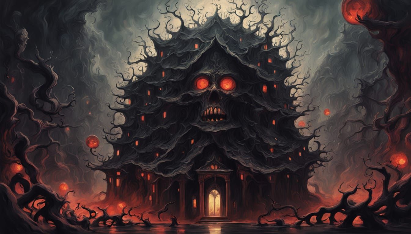 Demonic Entity Emerges from a Nightmare: Surrealism