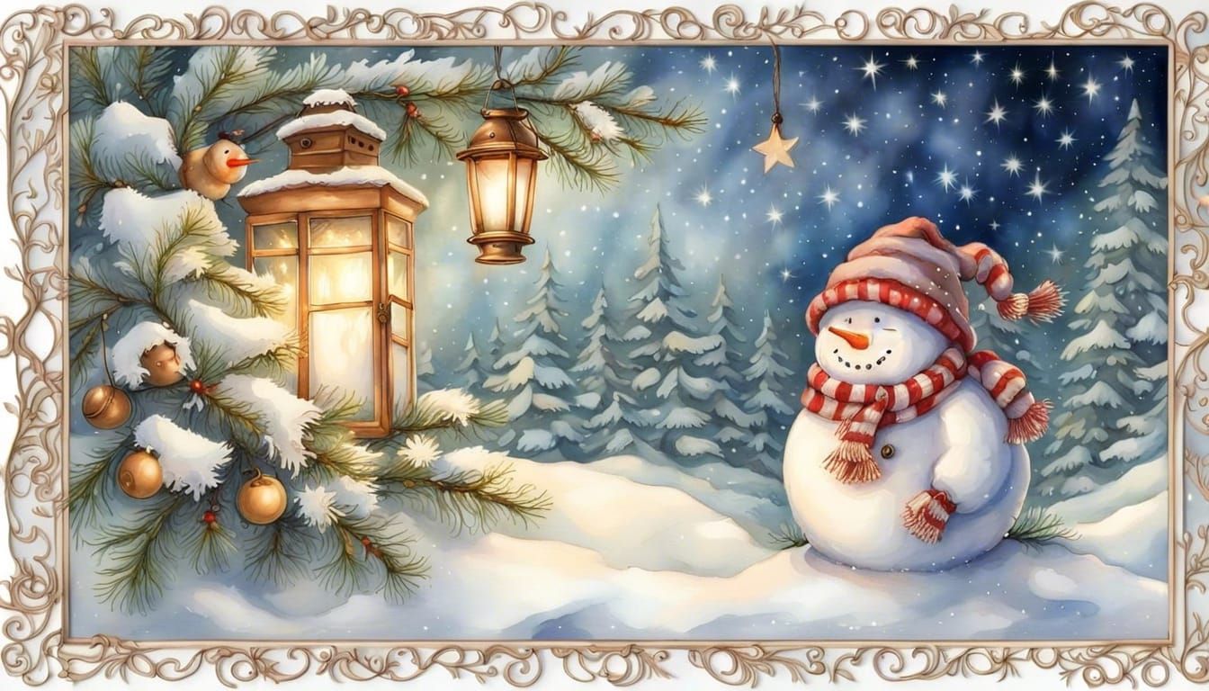 Minimalist White Snow Landscape