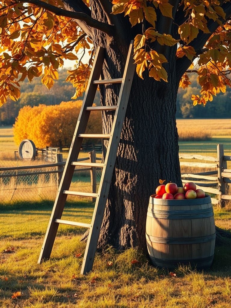 Autumn Harvest in New England's Golden Light