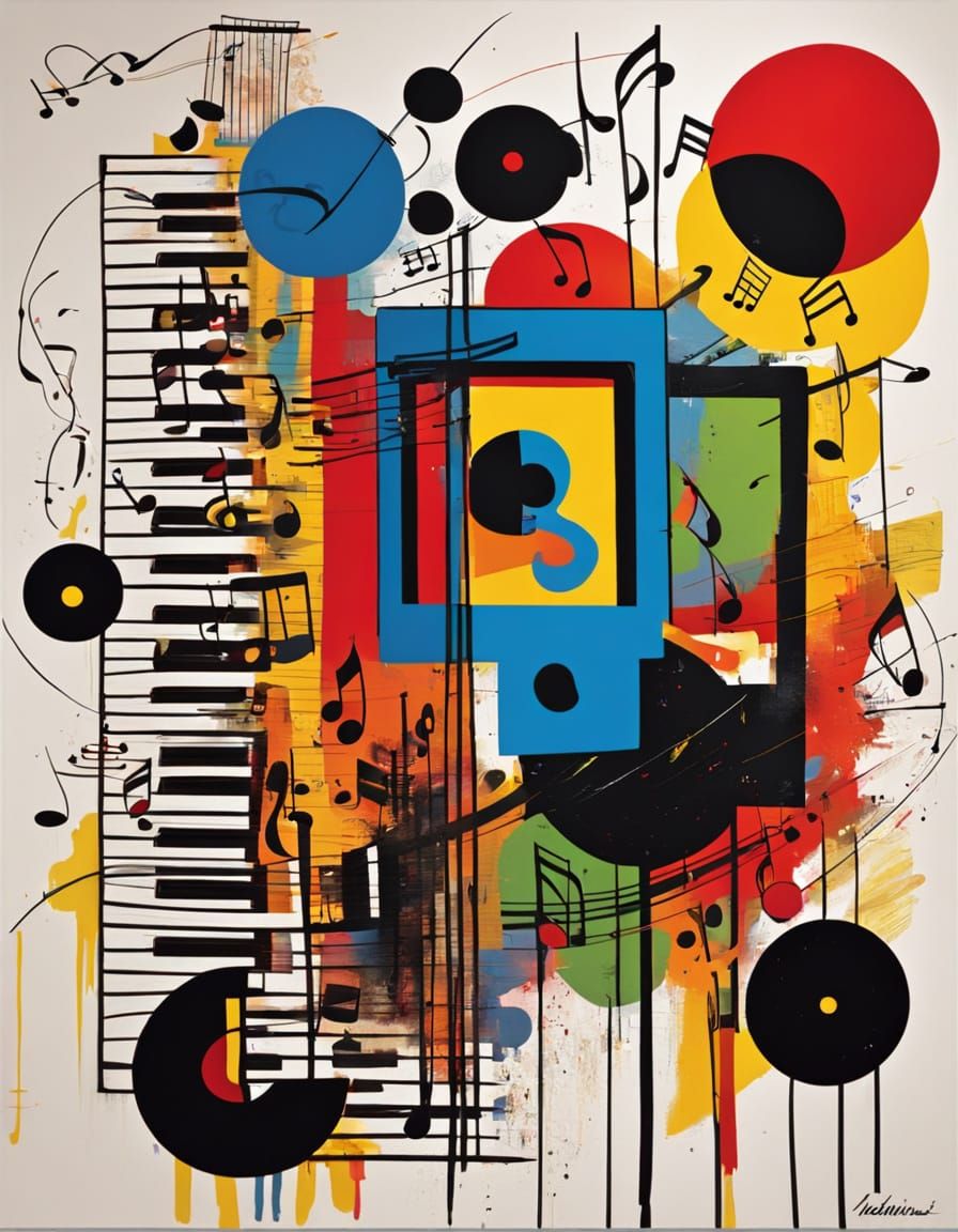 Fusion of Sound and Color in Vibrant Abstraction