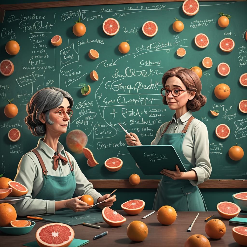 Disturbed Woman Writes "Grapefruit Parents" in 3D Art