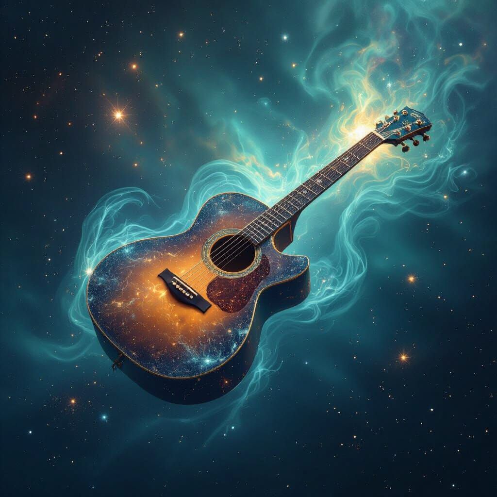 Acoustic Guitar in Cosmic Void