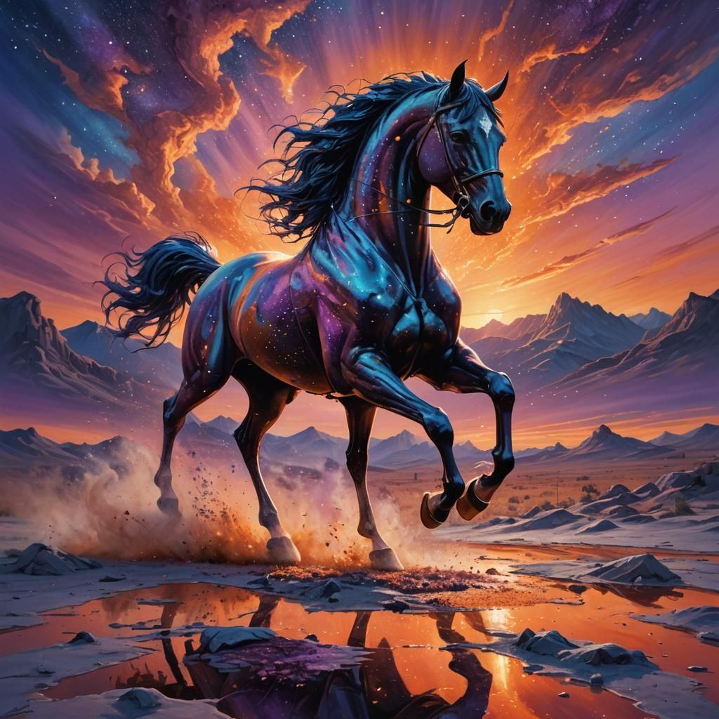 Majestic Horse-Car Hybrid in Fantasy Concept Art