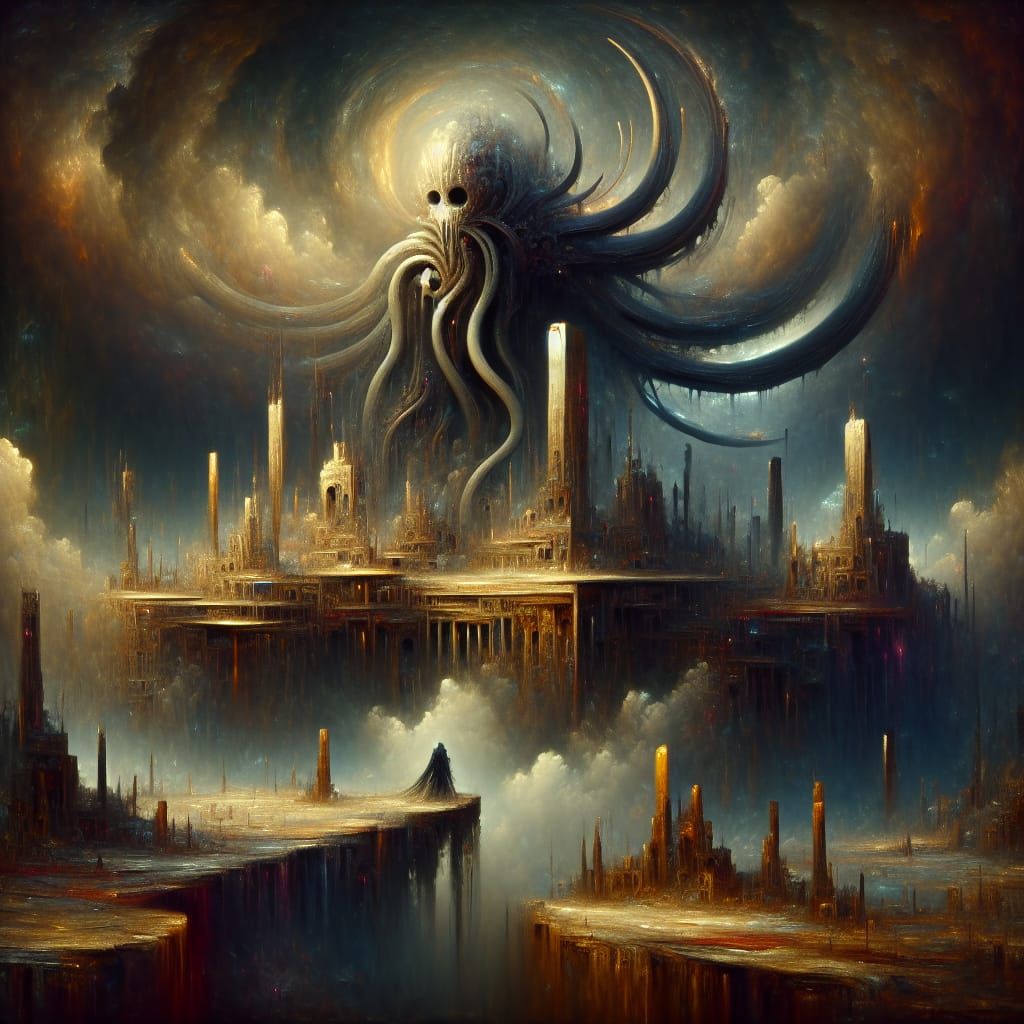 Lost Sci-Fi Temple with Alien Being