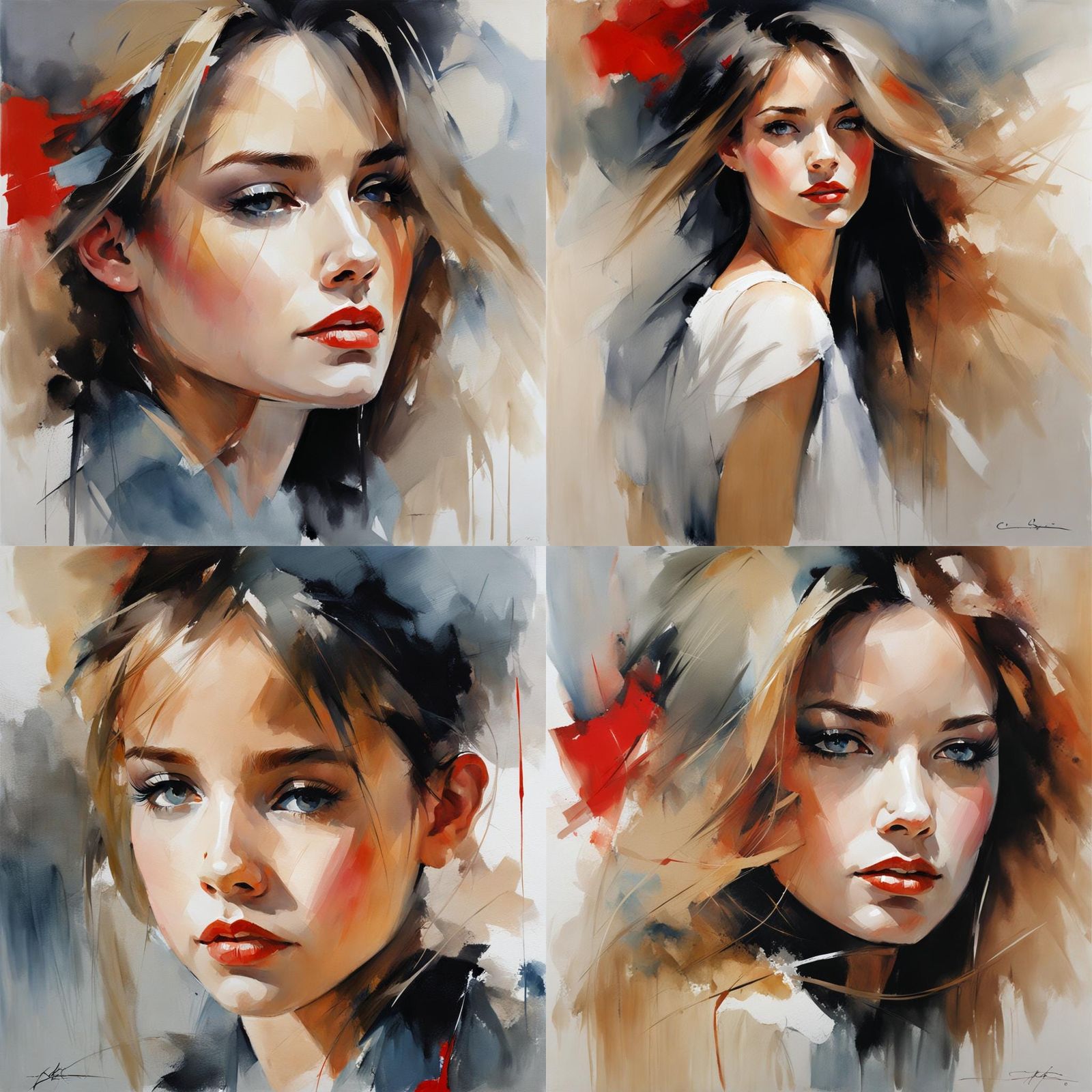 Striking Portrait in the Style of a Modern Master