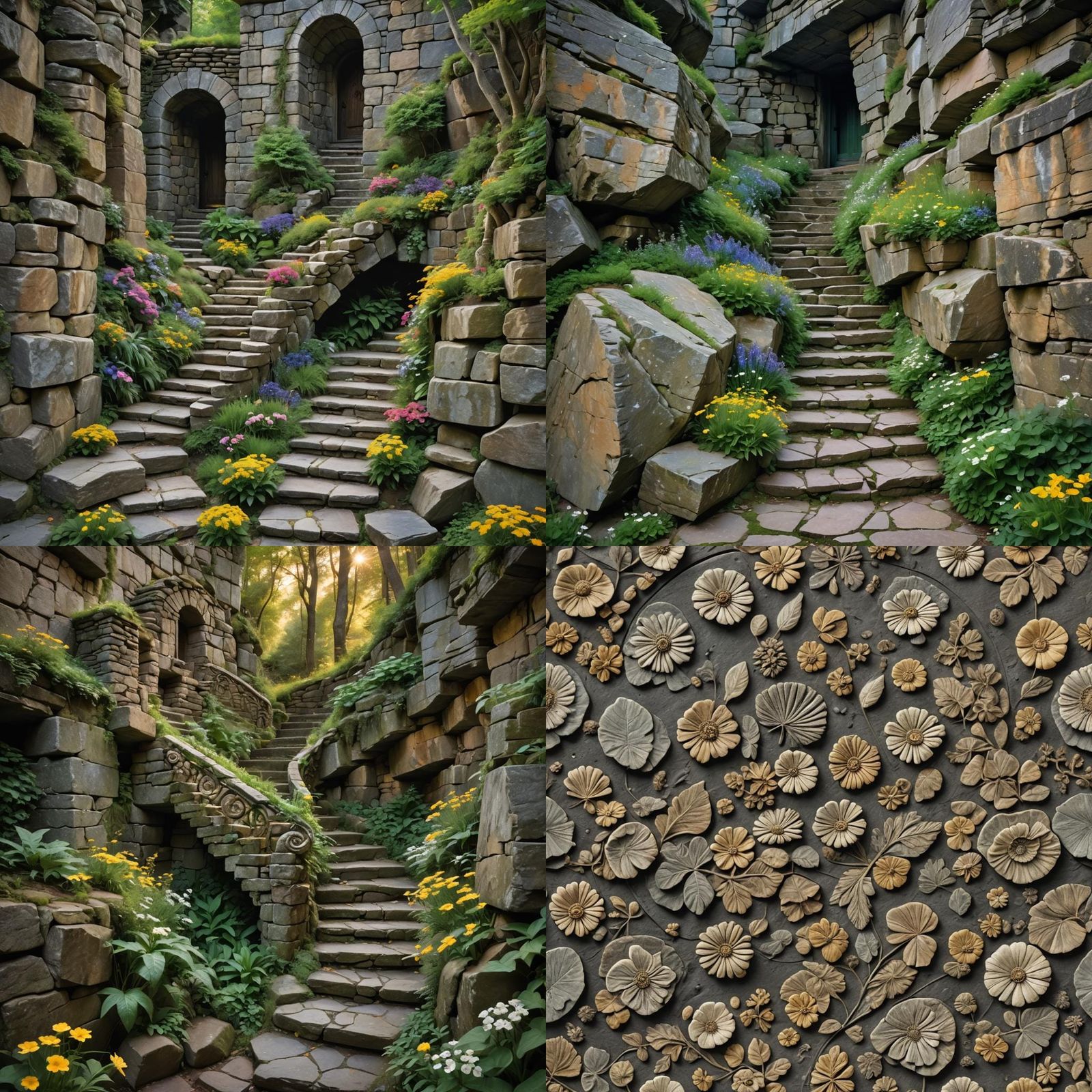 Enchanting Stone Staircase Matte Painting in Unreal Engine