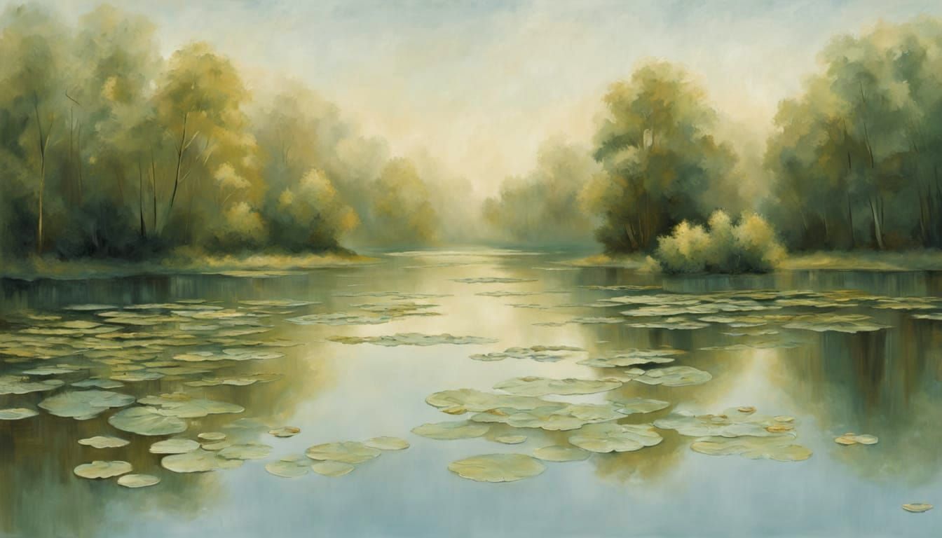 Serene Nature Scene: Focus on Quiet Details and Balance