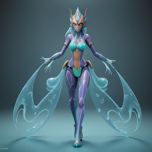 Ahsoka as Slime Girl: 3D Digital Art