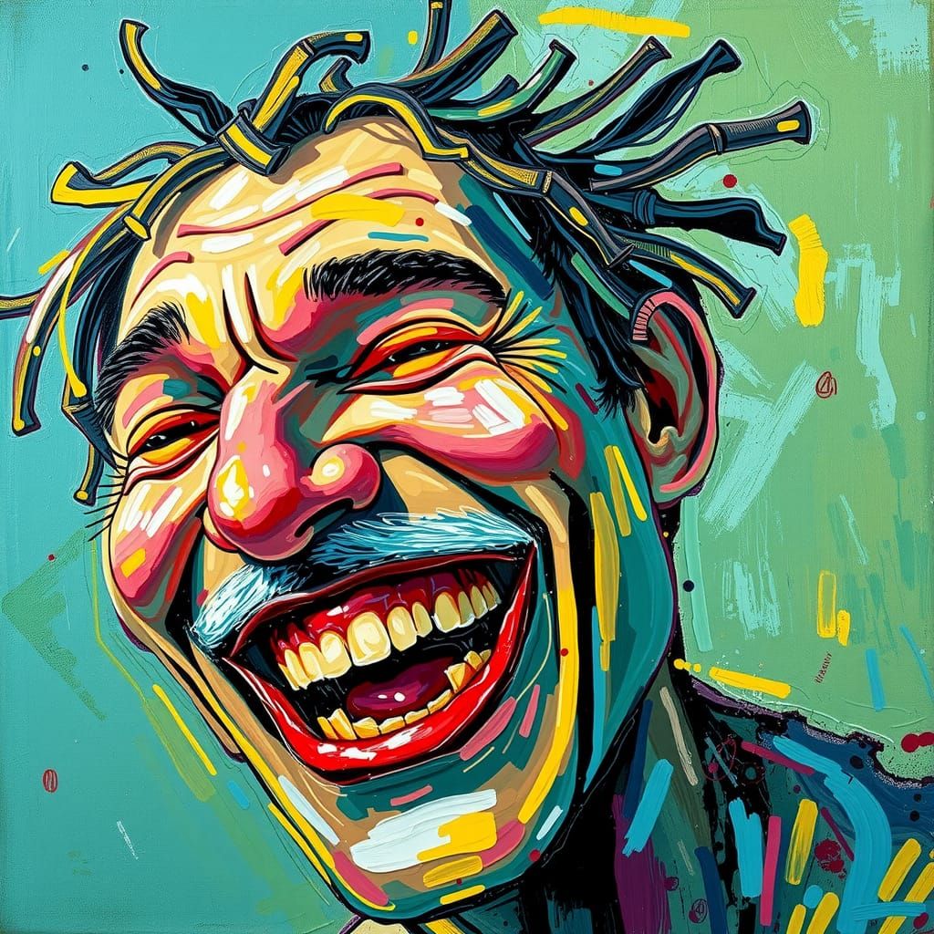 Psychedelic Portrait in Expressionist Style