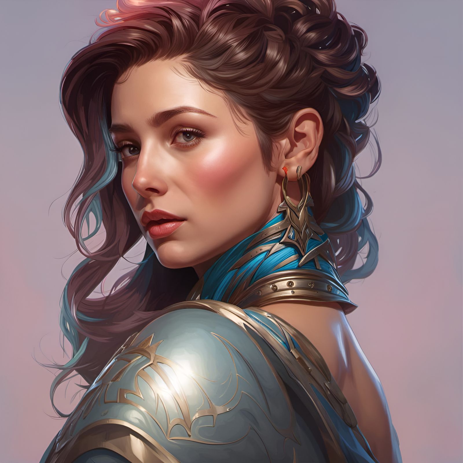 Detailed Portrait with Volumetric Lighting