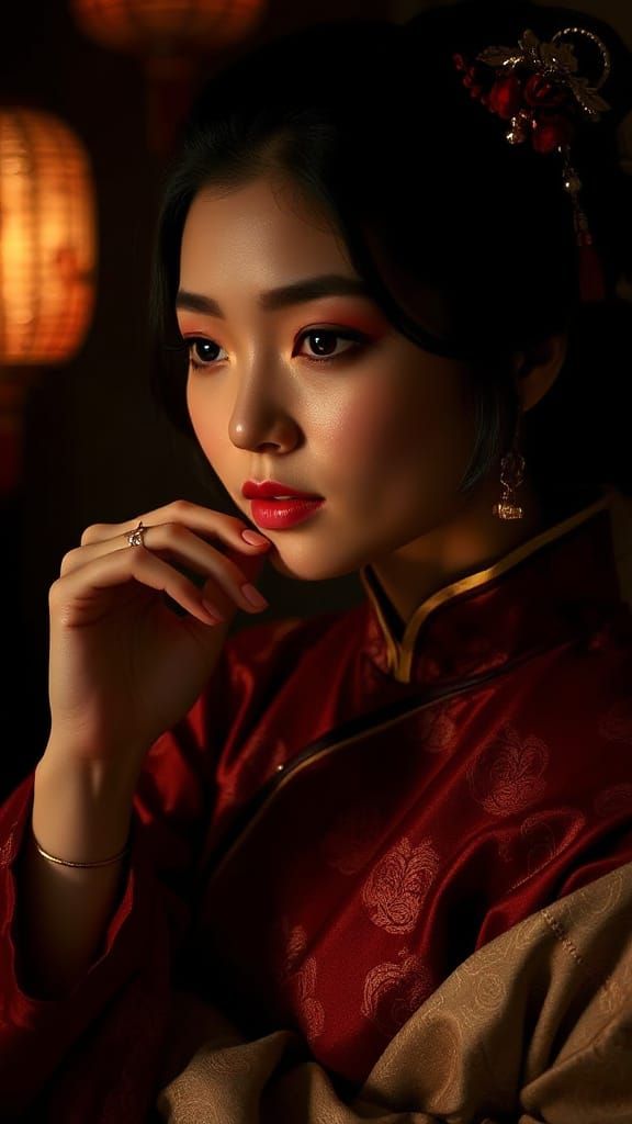 Sensuous Chiaroscuro Image in Chinese Style