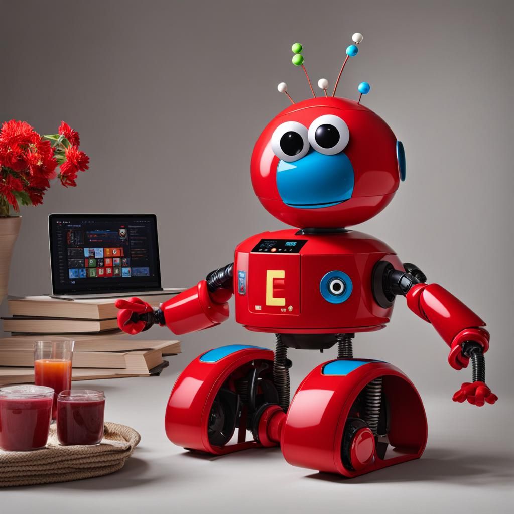 Elmo Robot AI Generated Image